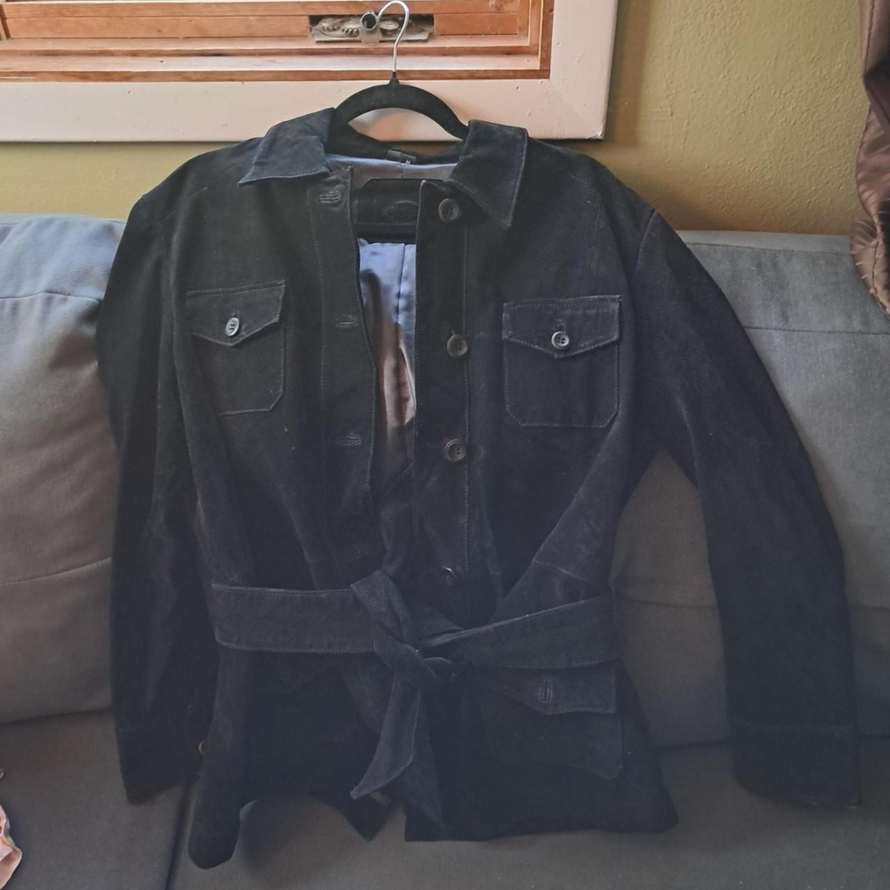 Dickies Black Suede Belted Jacket